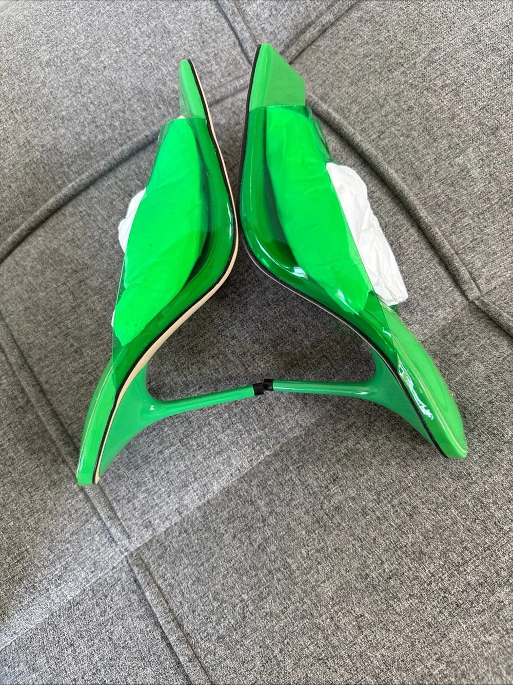 Good American GREEN Emma Slip On Heel NIB SIZE 9 $185